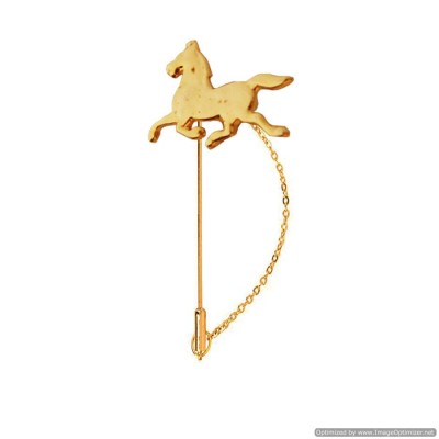 Gold Plated Running Horse Lapel Stick/Lapel pin/Brooch/Coller Pin/Shirt Stud For Men 